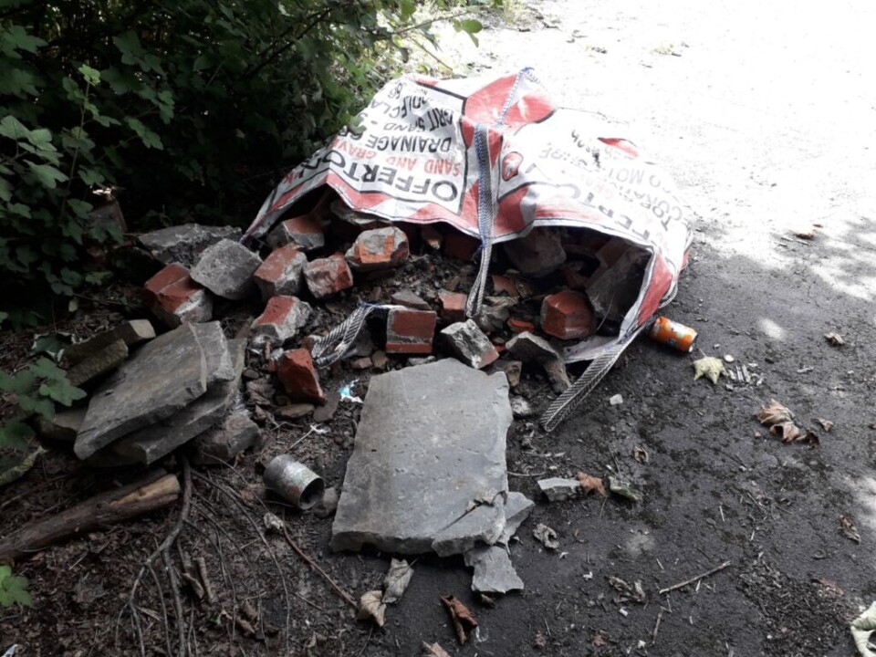 fly tipped rubbish